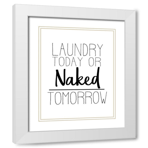 The Laundry 4 White Modern Wood Framed Art Print with Double Matting by Allen, Kimberly