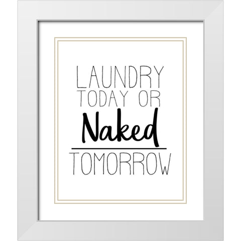 The Laundry 4 White Modern Wood Framed Art Print with Double Matting by Allen, Kimberly