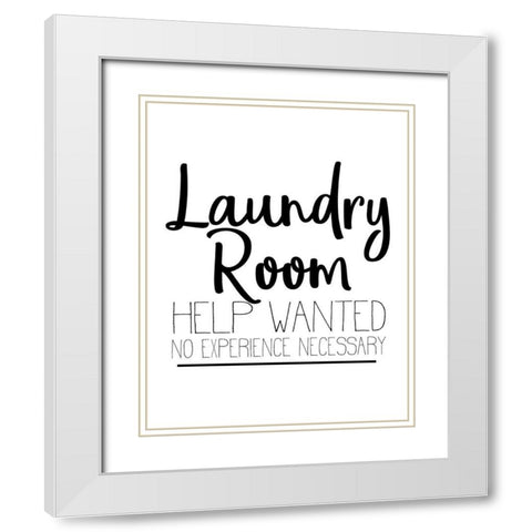 The Laundry 5 White Modern Wood Framed Art Print with Double Matting by Allen, Kimberly
