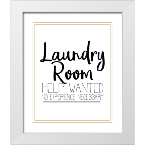 The Laundry 5 White Modern Wood Framed Art Print with Double Matting by Allen, Kimberly