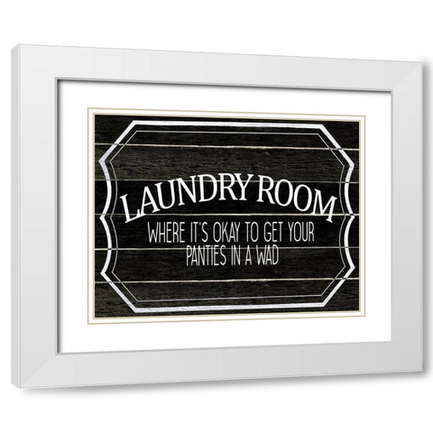 Where its Okay White Modern Wood Framed Art Print with Double Matting by Allen, Kimberly