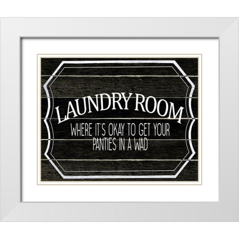 Where its Okay White Modern Wood Framed Art Print with Double Matting by Allen, Kimberly