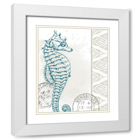 By the Sea 4 White Modern Wood Framed Art Print with Double Matting by Allen, Kimberly