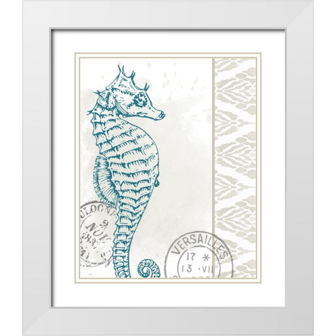 By the Sea 4 White Modern Wood Framed Art Print with Double Matting by Allen, Kimberly