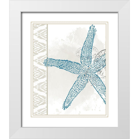 By the Sea 5 White Modern Wood Framed Art Print with Double Matting by Allen, Kimberly