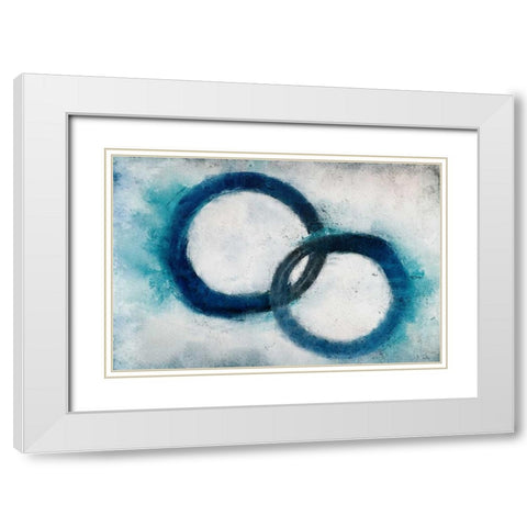 Navy Rings White Modern Wood Framed Art Print with Double Matting by Allen, Kimberly