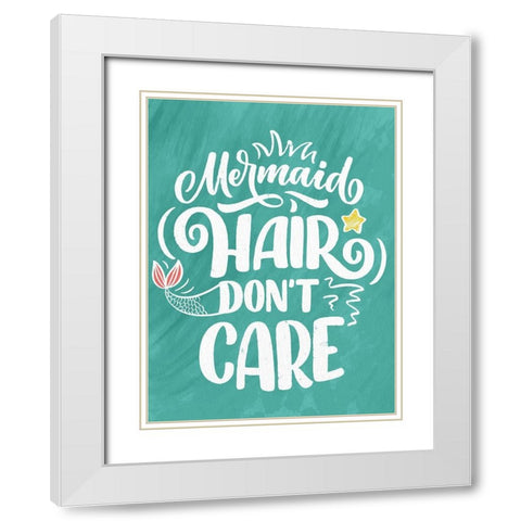 Mermaid Hair White Modern Wood Framed Art Print with Double Matting by Allen, Kimberly