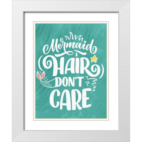 Mermaid Hair White Modern Wood Framed Art Print with Double Matting by Allen, Kimberly