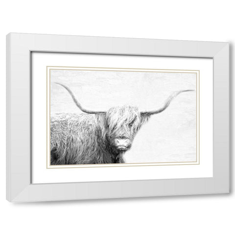 Highland White Modern Wood Framed Art Print with Double Matting by Allen, Kimberly