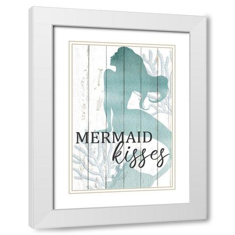Mermaid Life 1 White Modern Wood Framed Art Print with Double Matting by Allen, Kimberly
