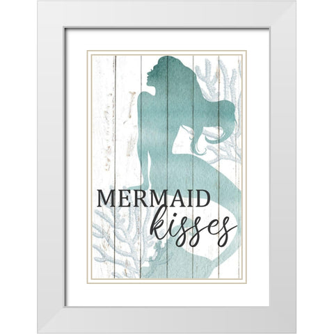 Mermaid Life 1 White Modern Wood Framed Art Print with Double Matting by Allen, Kimberly