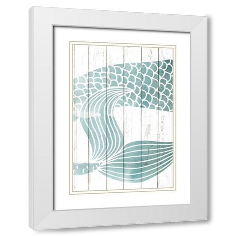 Mermaid Tail 2 White Modern Wood Framed Art Print with Double Matting by Allen, Kimberly