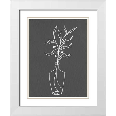 Modern Vase 1 White Modern Wood Framed Art Print with Double Matting by Allen, Kimberly