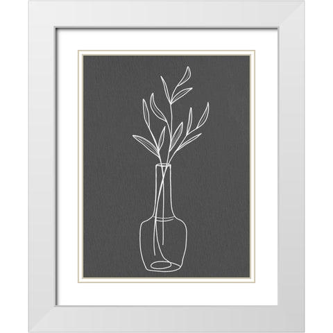Modern Vase 2 White Modern Wood Framed Art Print with Double Matting by Allen, Kimberly