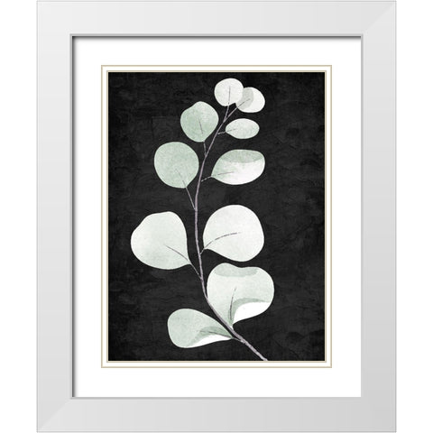 Stems 1 White Modern Wood Framed Art Print with Double Matting by Allen, Kimberly
