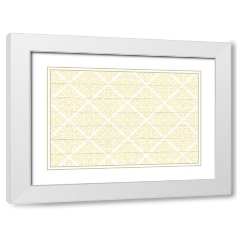 Mason Jar Floral 9 White Modern Wood Framed Art Print with Double Matting by Allen, Kimberly