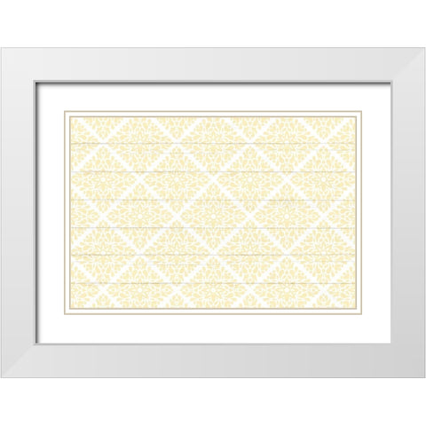 Mason Jar Floral 9 White Modern Wood Framed Art Print with Double Matting by Allen, Kimberly