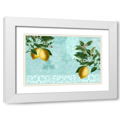 Lemon Drop White Modern Wood Framed Art Print with Double Matting by Allen, Kimberly