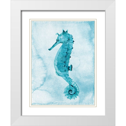 Bright Sea 1 White Modern Wood Framed Art Print with Double Matting by Allen, Kimberly