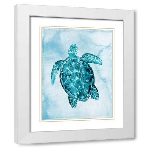 Bright Sea 2 White Modern Wood Framed Art Print with Double Matting by Allen, Kimberly