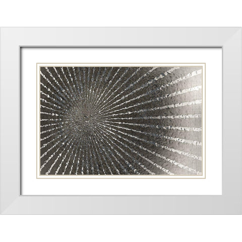 Burst of Black White Modern Wood Framed Art Print with Double Matting by Allen, Kimberly