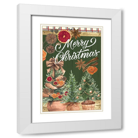 Old Fashioned Christmas White Modern Wood Framed Art Print with Double Matting by Allen, Kimberly