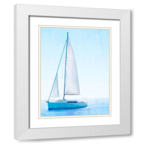 Morning Sail White Modern Wood Framed Art Print with Double Matting by Allen, Kimberly