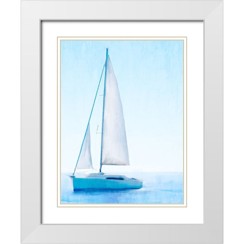 Morning Sail White Modern Wood Framed Art Print with Double Matting by Allen, Kimberly