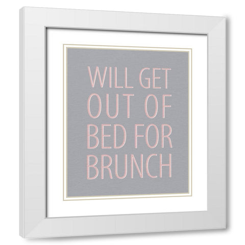 Brunch White Modern Wood Framed Art Print with Double Matting by Allen, Kimberly