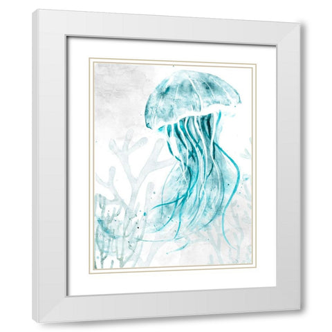 Jelly Swim 2 White Modern Wood Framed Art Print with Double Matting by Allen, Kimberly