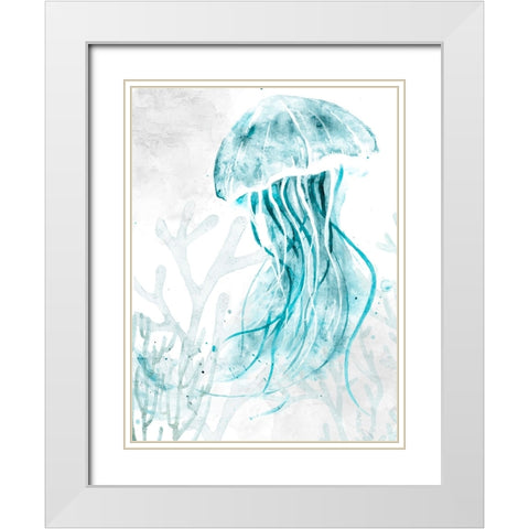 Jelly Swim 2 White Modern Wood Framed Art Print with Double Matting by Allen, Kimberly
