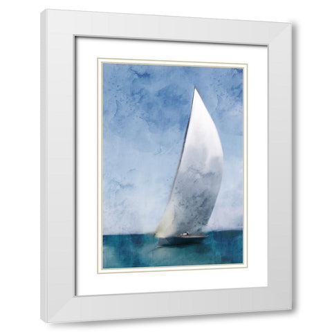 Out To Sail White Modern Wood Framed Art Print with Double Matting by Allen, Kimberly