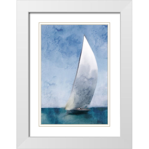 Out To Sail White Modern Wood Framed Art Print with Double Matting by Allen, Kimberly