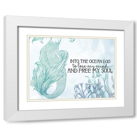 Into The Ocean White Modern Wood Framed Art Print with Double Matting by Allen, Kimberly