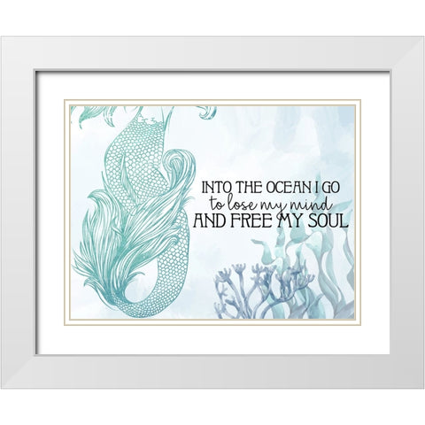 Into The Ocean White Modern Wood Framed Art Print with Double Matting by Allen, Kimberly