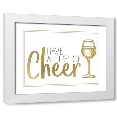 Cheer 1 White Modern Wood Framed Art Print with Double Matting by Allen, Kimberly