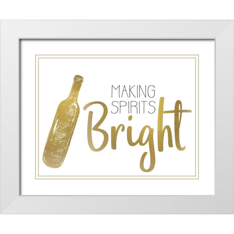 Cheer 2 White Modern Wood Framed Art Print with Double Matting by Allen, Kimberly