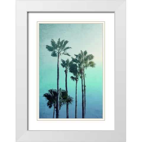 Sunset Blues 1 White Modern Wood Framed Art Print with Double Matting by Allen, Kimberly