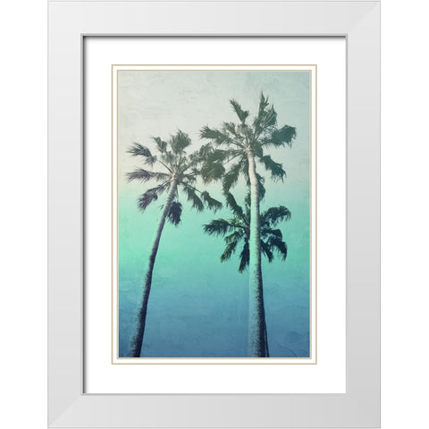 Sunset Blues 2 White Modern Wood Framed Art Print with Double Matting by Allen, Kimberly