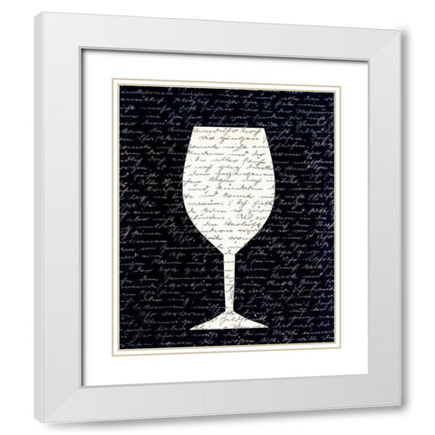 Wine on Black 1 White Modern Wood Framed Art Print with Double Matting by Allen, Kimberly