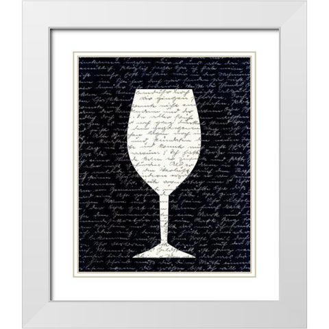 Wine on Black 1 White Modern Wood Framed Art Print with Double Matting by Allen, Kimberly