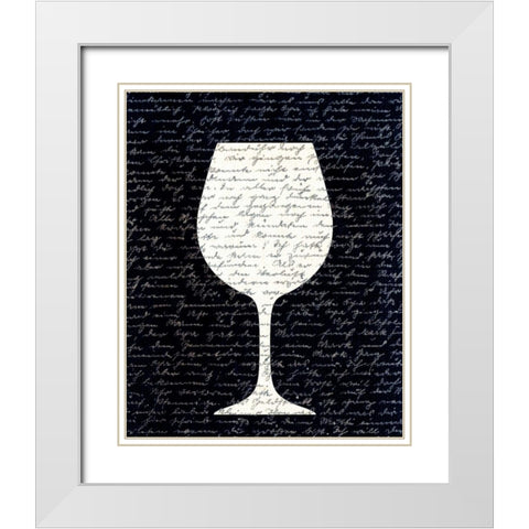 Wine on Black 3 White Modern Wood Framed Art Print with Double Matting by Allen, Kimberly
