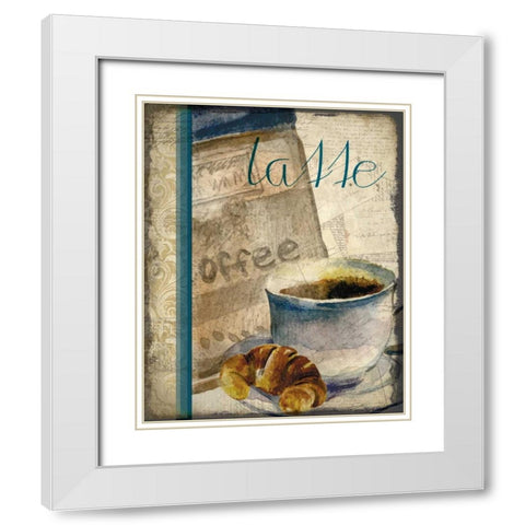 Cafe Latte 2 White Modern Wood Framed Art Print with Double Matting by Allen, Kimberly