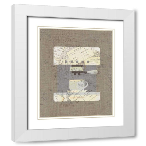 Postcard Coffee 3 White Modern Wood Framed Art Print with Double Matting by Allen, Kimberly