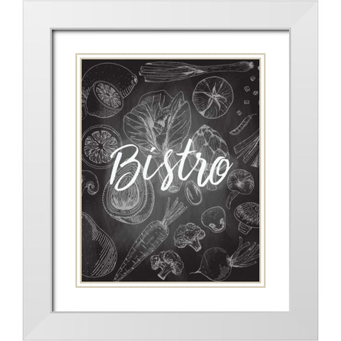 Chalkboard Kitchen 2 White Modern Wood Framed Art Print with Double Matting by Allen, Kimberly