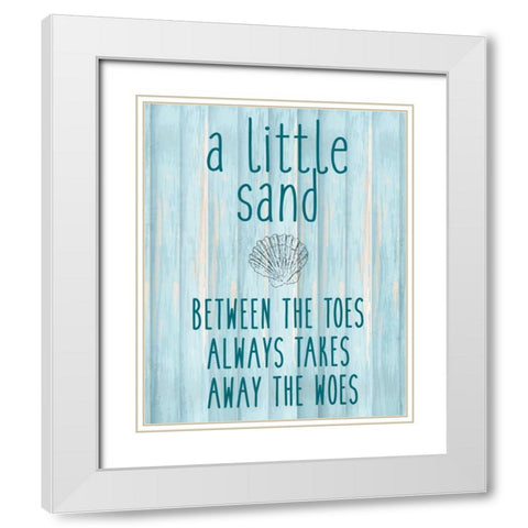 The Sand White Modern Wood Framed Art Print with Double Matting by Allen, Kimberly