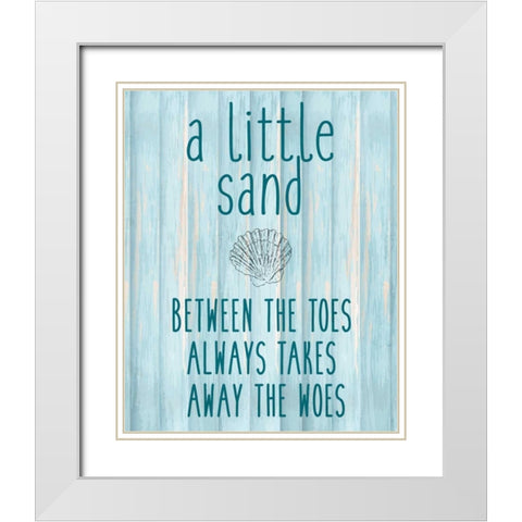 The Sand White Modern Wood Framed Art Print with Double Matting by Allen, Kimberly