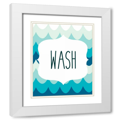 Ocean Waves 1 White Modern Wood Framed Art Print with Double Matting by Allen, Kimberly