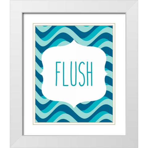 Ocean Waves 2 White Modern Wood Framed Art Print with Double Matting by Allen, Kimberly