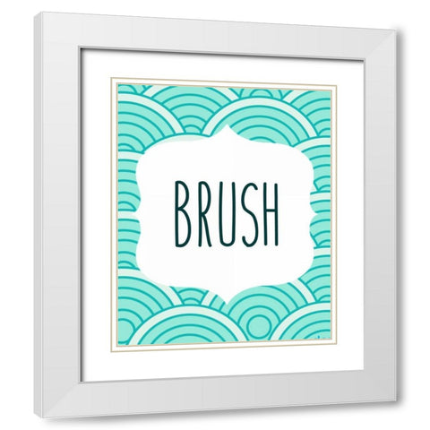 Ocean Waves 3 White Modern Wood Framed Art Print with Double Matting by Allen, Kimberly